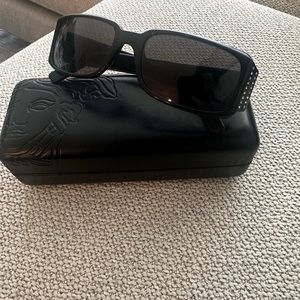 Vintage Versace black sunglasses with crystals